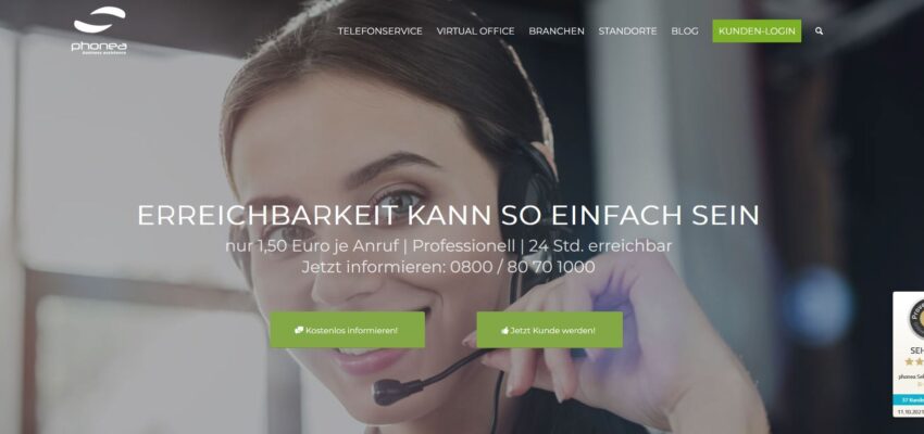 phonea business assistance -Telefon- und Sekretariatsservice speziell für Startups