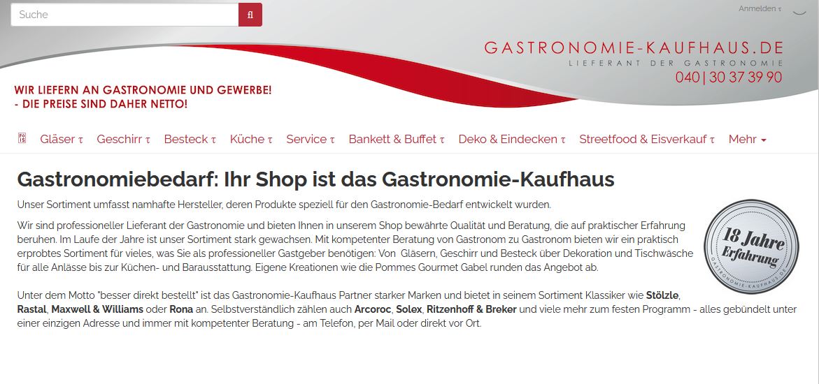 Das Gastronomie-Kaufhaus – Der Partner für Gastro-Startups und Hotellerie