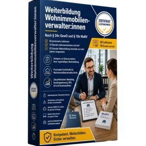 Regelmäßige MaBV-Weiterbildung für § 34c GewO Wohn­immobilien­verwalter:innen