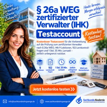 IHK Prüfungsvorbereitungslehrgang · § 26a WEG zertifizierter Verwalter (IHK)- Testaccount