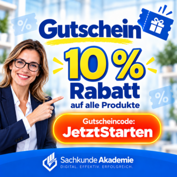 Gutschein mit 10 % Rabatt auf alle Lehrgänge und Produkte